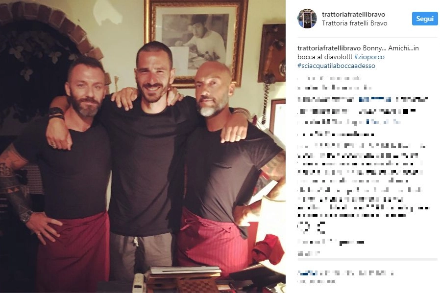 Bonucci al Milan, indizio su Instagram degli amici ristoratori: in bocca al Diavolo