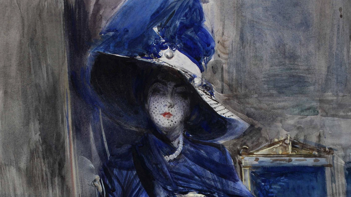 La divina in blu, 1905, acquerello su carta 