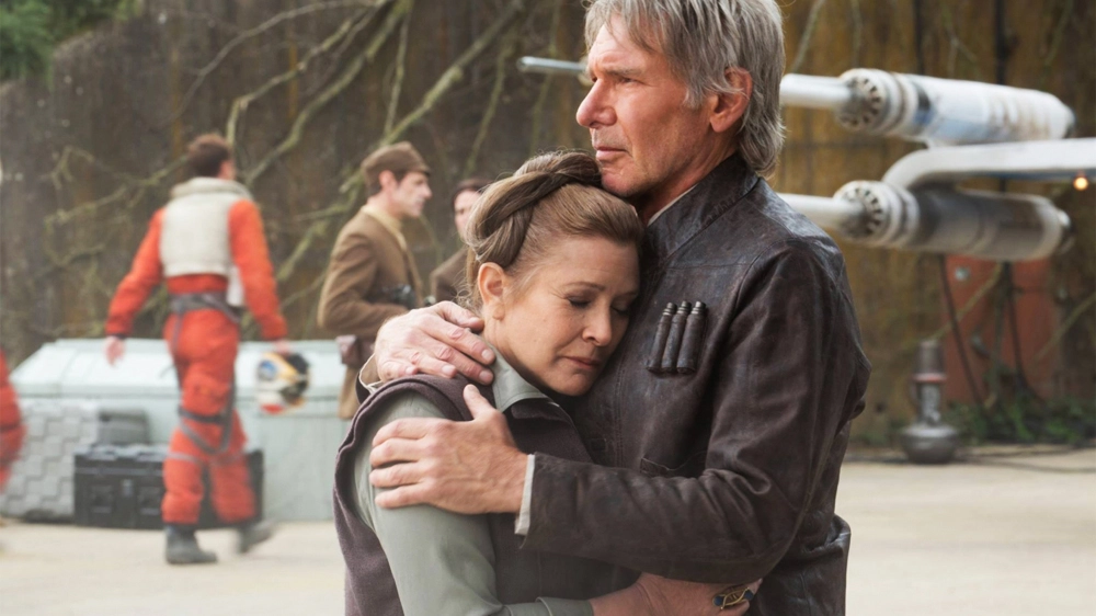 Carrie Fisher e Harrison Ford in una scena del 'Risveglio della Forza' – Foto: Lucasfilm