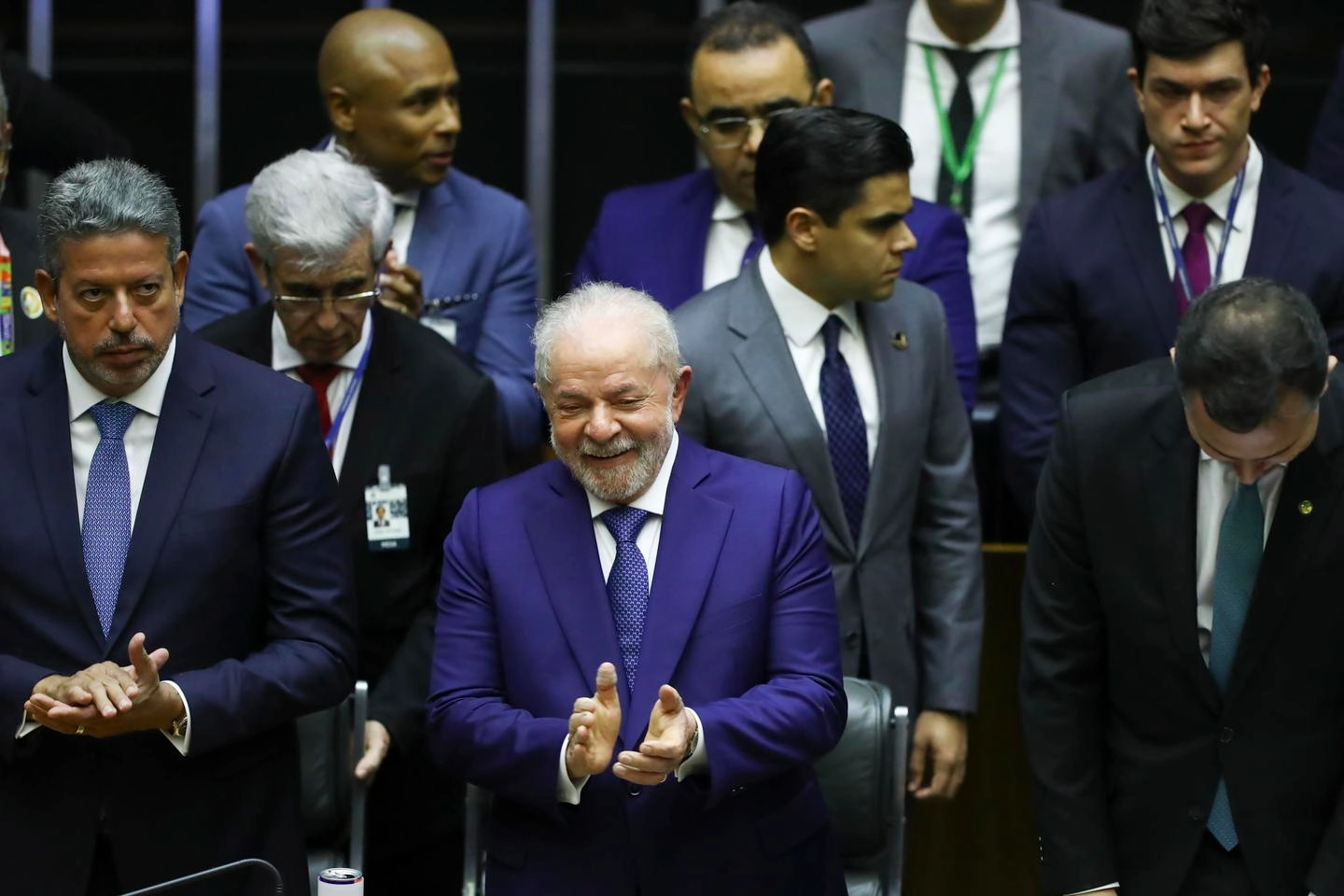 Il presidente Lula alla cerimonia di inaugurazione in Parlamento (Epa)
