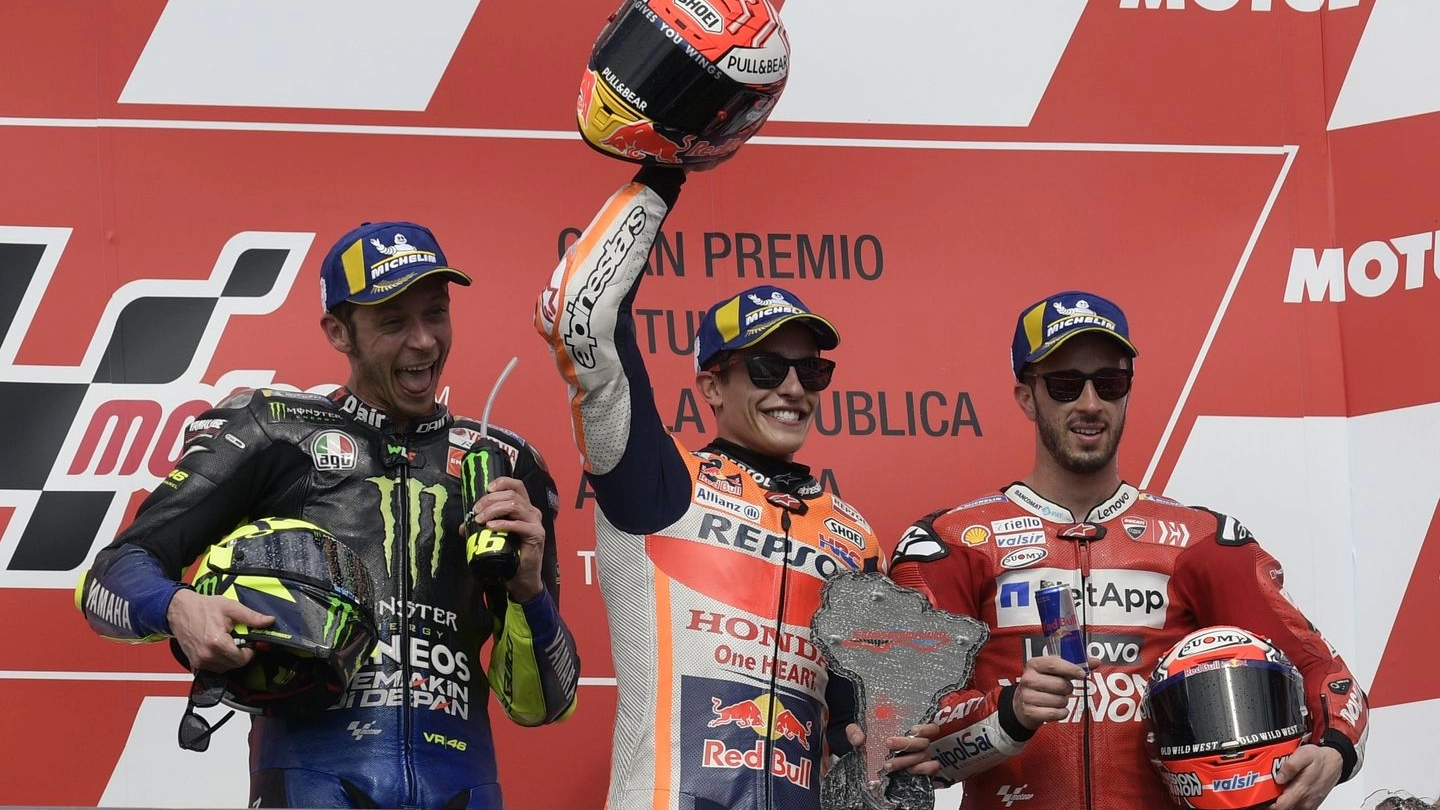 Gp di Argentina: Marquez, Rossi e Dovizioso sul podio (LaPresse)