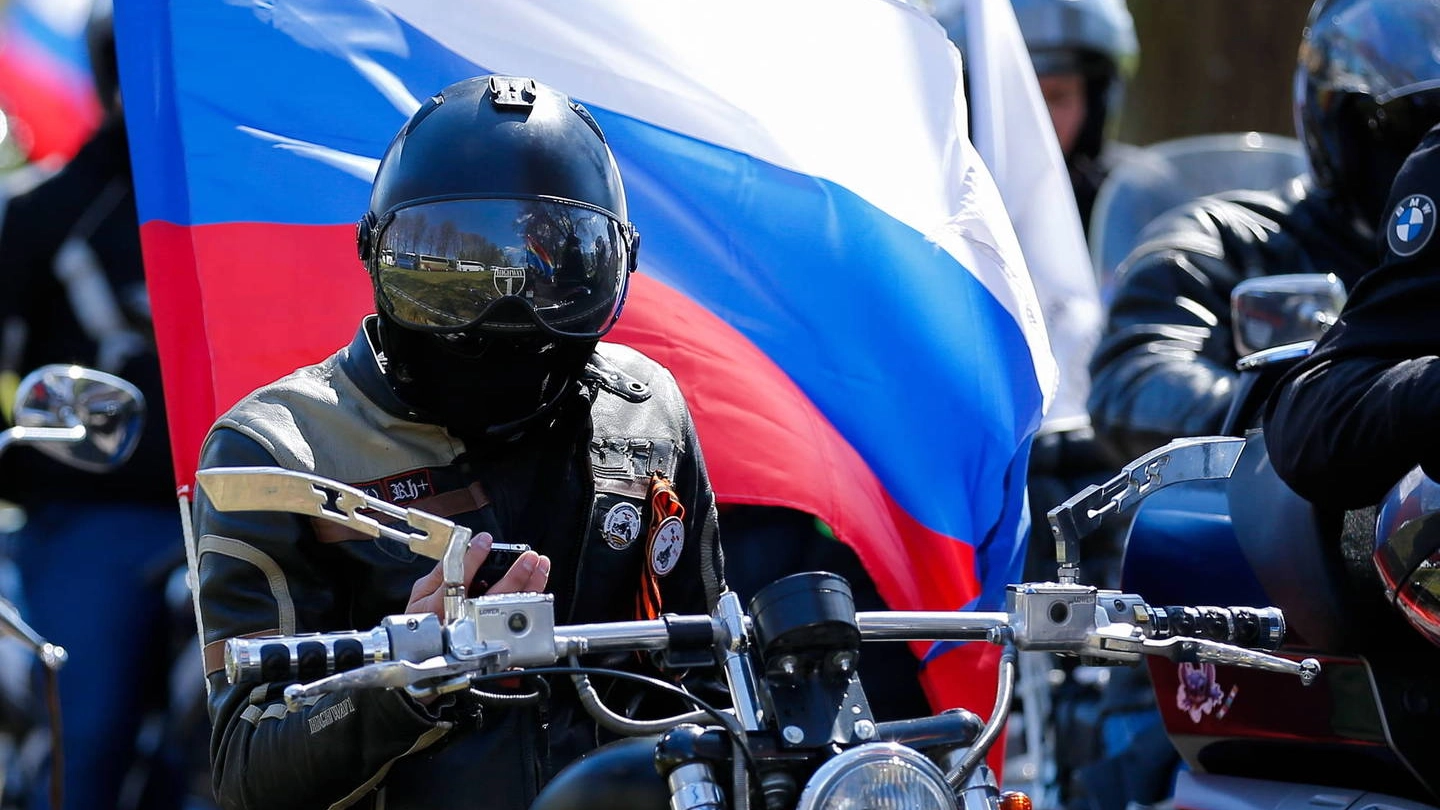 Un biker russo (Olycom)