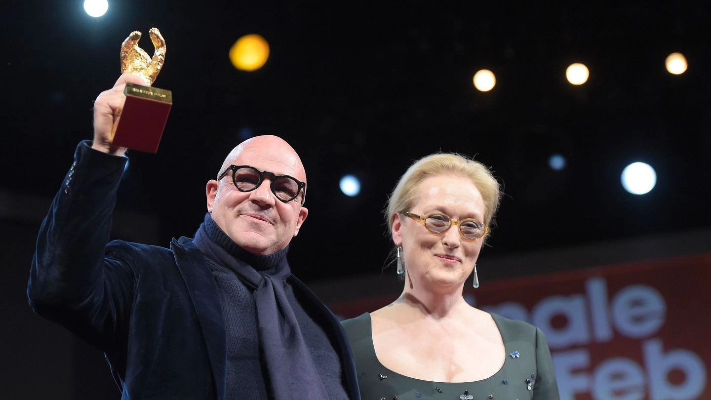 Gianfranco Rosi e Maryl Streep (AFP)