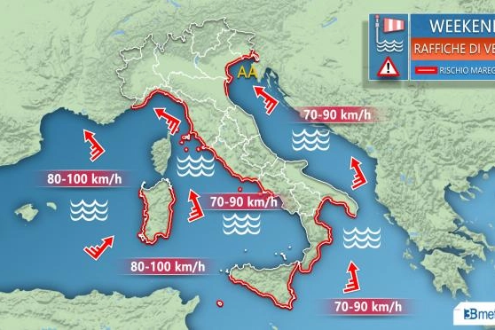Meteo: nel weekend venti forti, mareggiate e acqua alta a Venezia (3bmeteo.com)