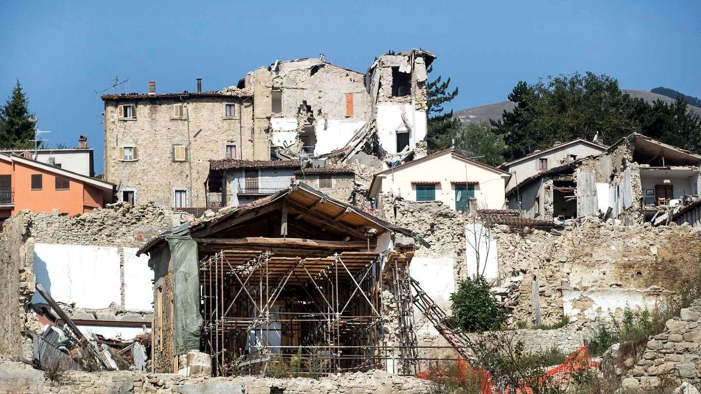 Il centro storico di Accumoli a due anni dal terremoto (Lapresse)