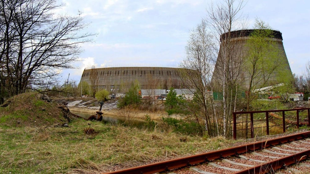 La torre di raffreddamento della centrale di Chernobyl – Foto: Xinhua/Chen Junfeng