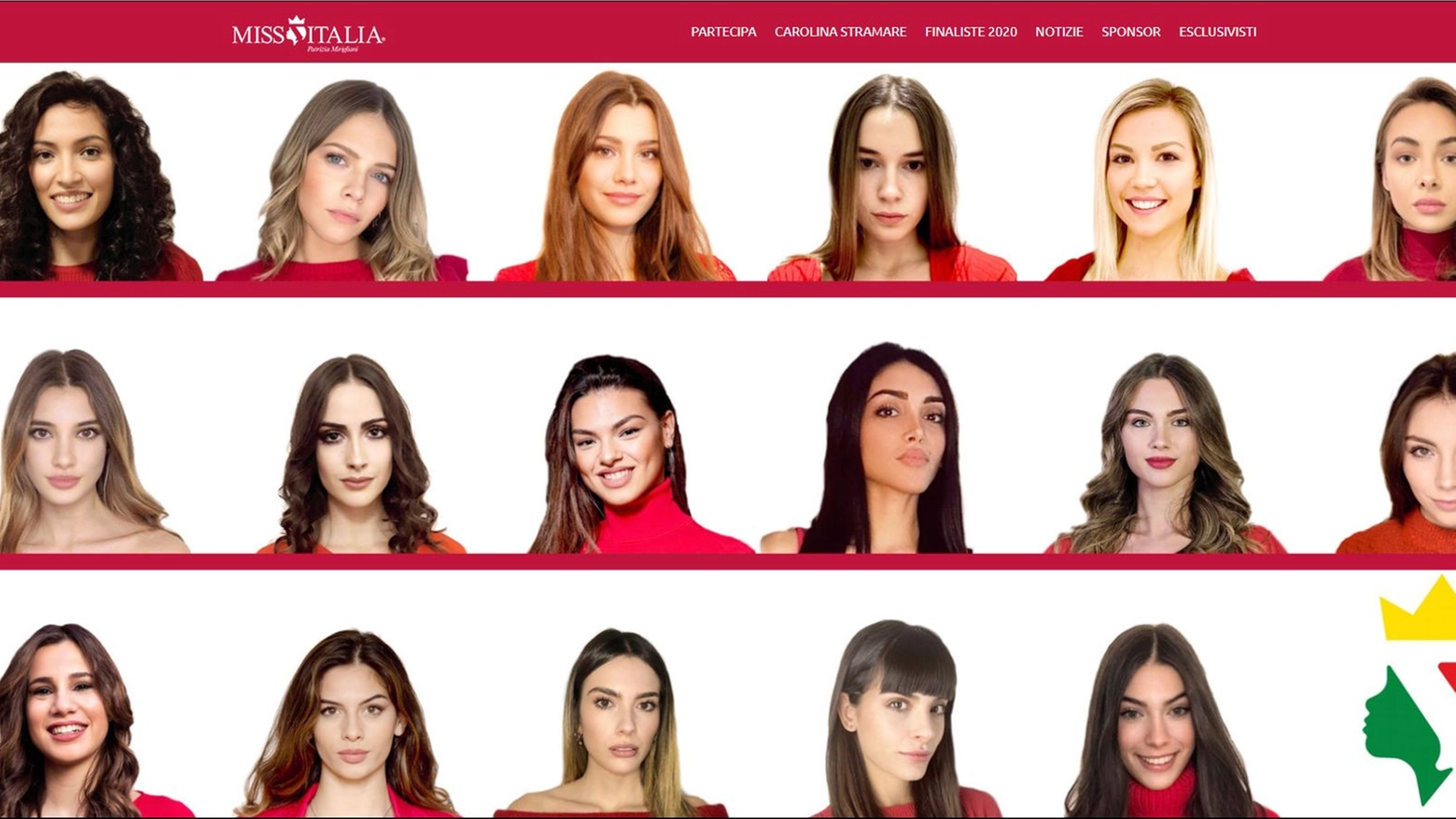 Miss Italia 2020, alcune delle 23 finaliste