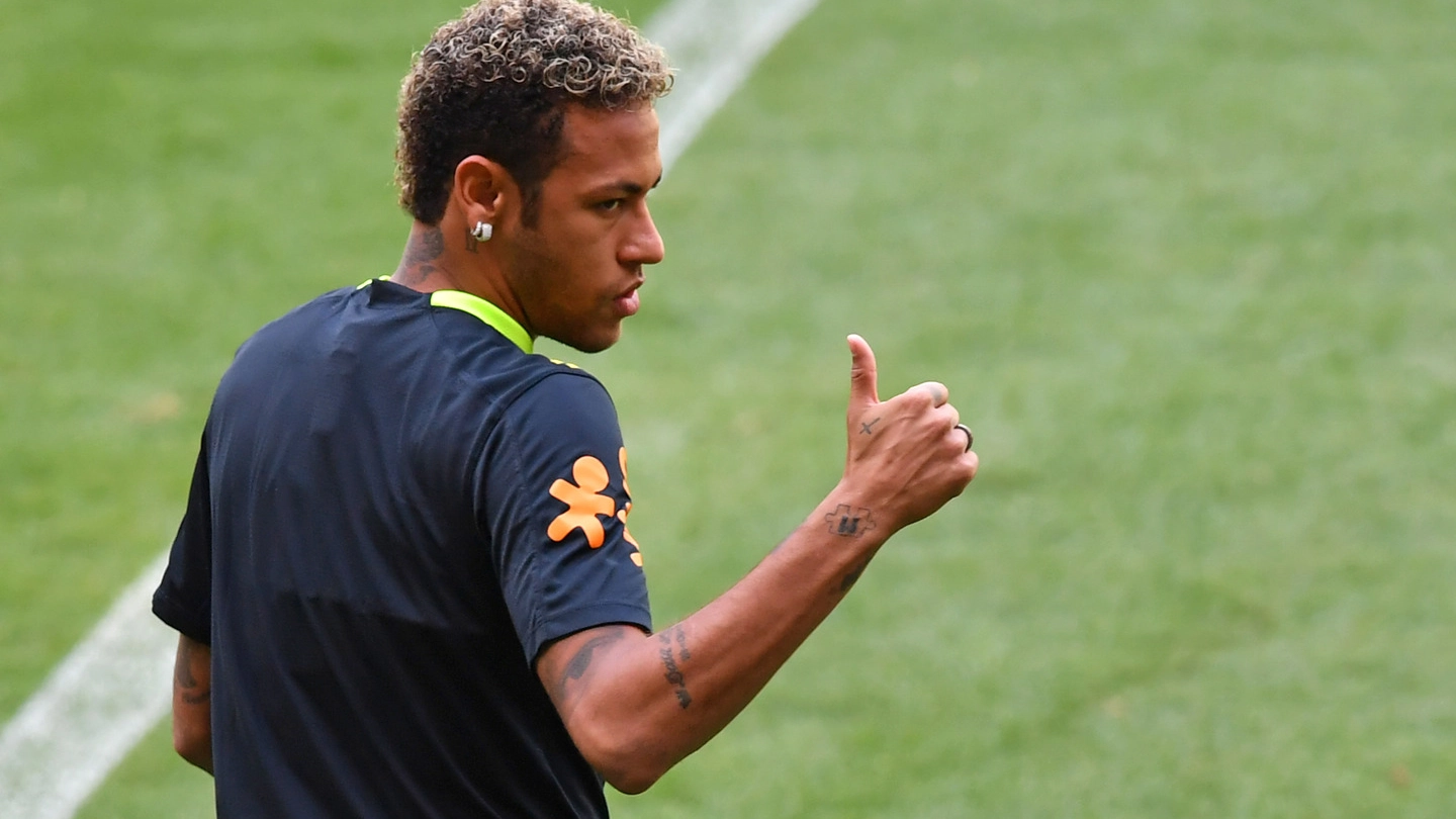 Neymar con la nazionale (Afp)