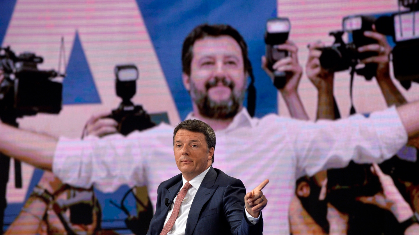 Matteo Renzi a Porta a Porta (Imagoeconomica)