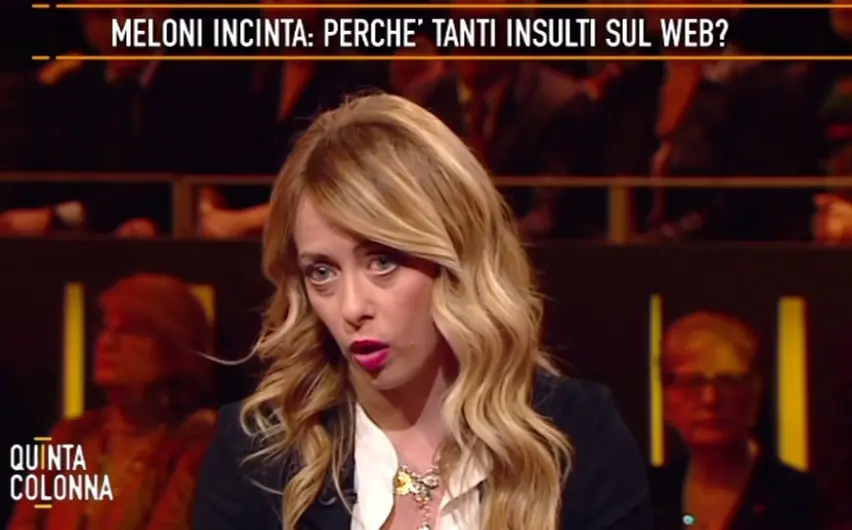 Giorgia Meloni incinta replica a Luxuria: se mio figlio fosse trans...