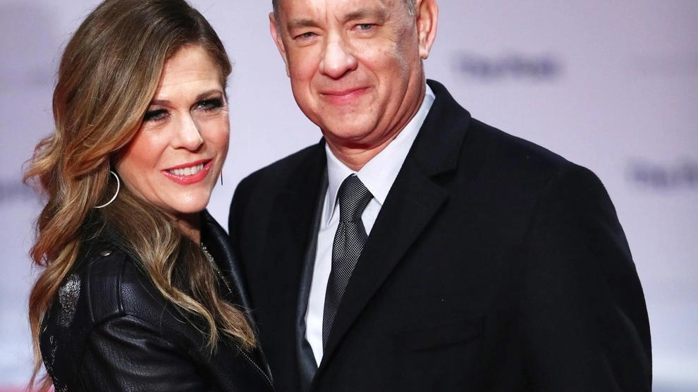  Tom Hanks e la moglie Rita Wilson (Ansa)