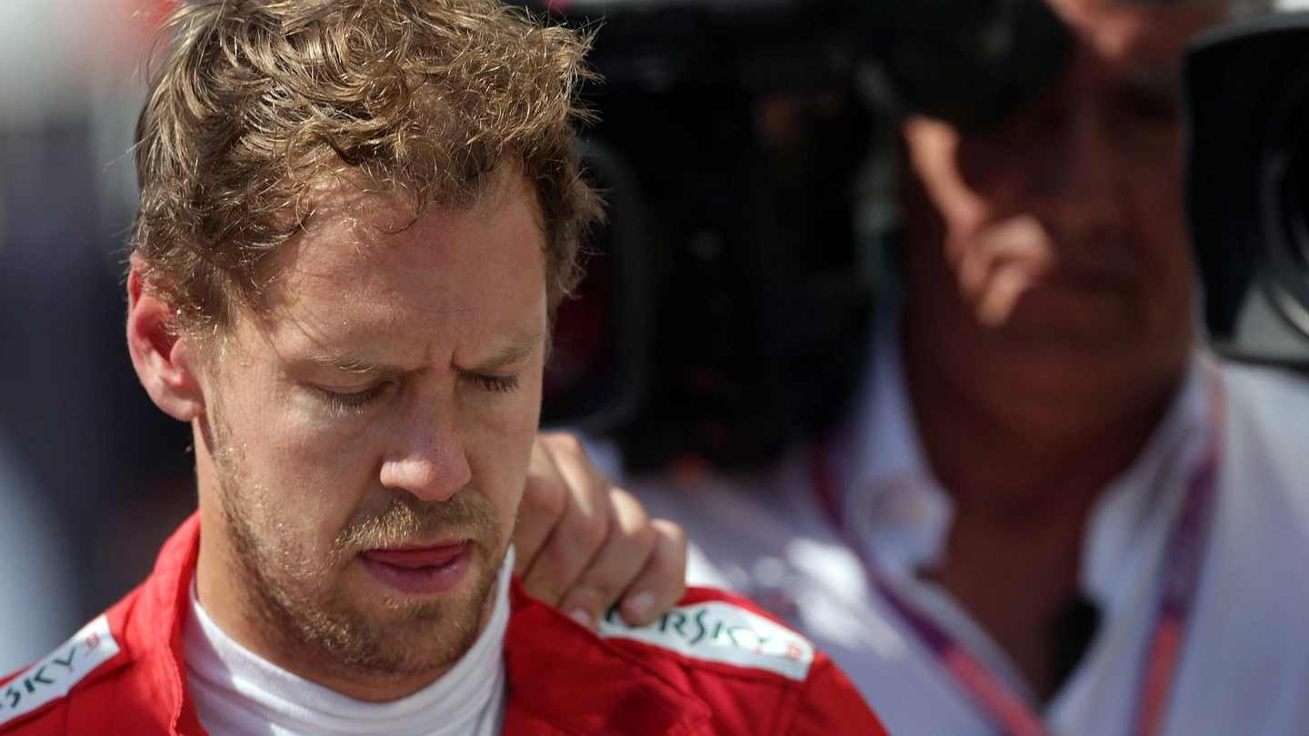 La delusione di Sebastian Vettel in Canada (LaPresse)