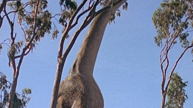 Una scena di “Jurassic Park“