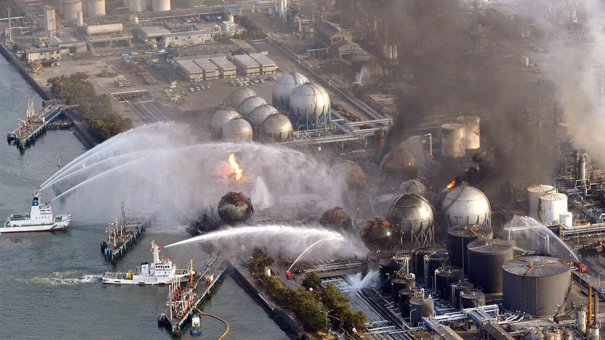 Una immagine del disastro di Fukushima
