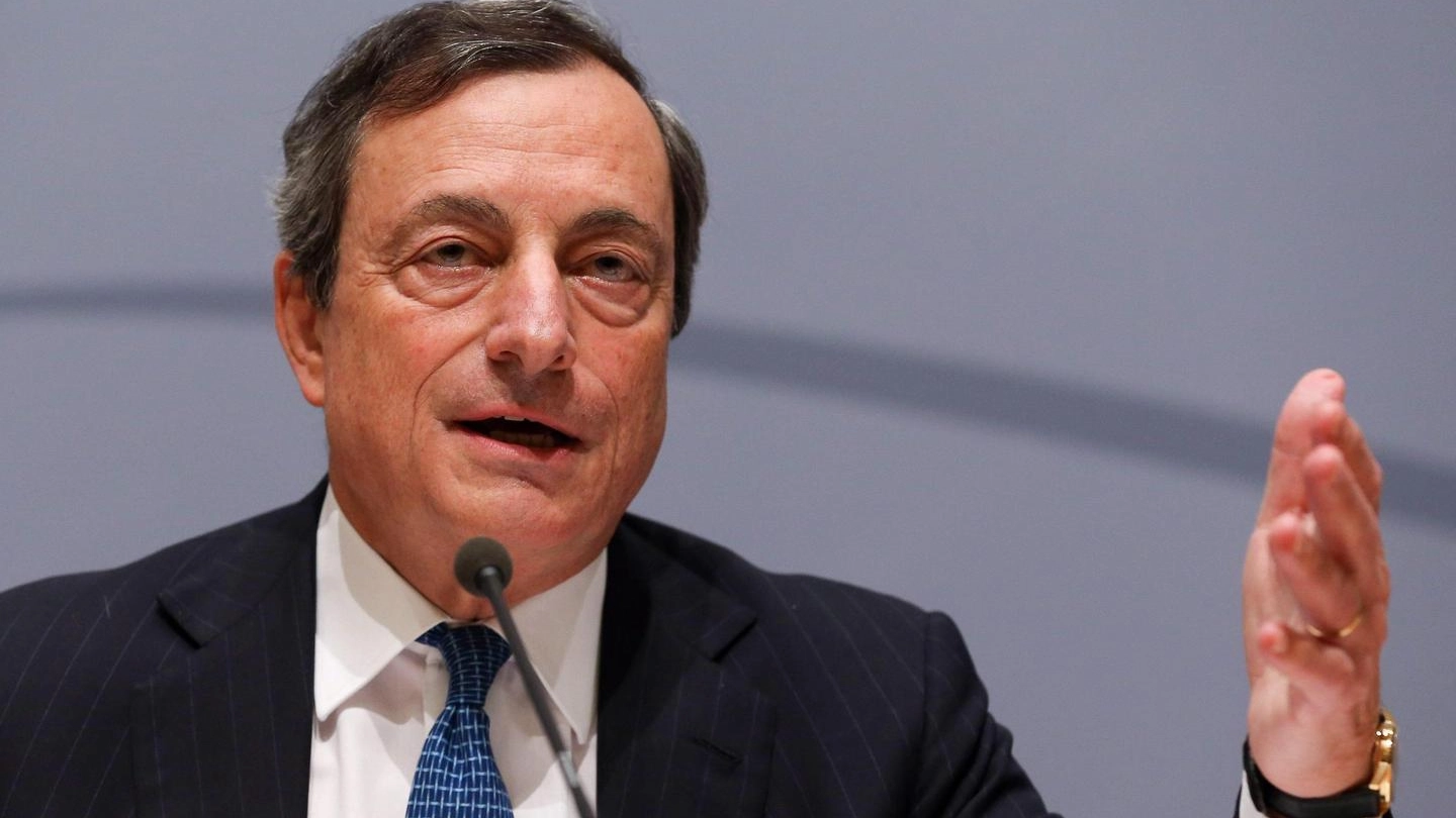 Il presidente della Bce Mario Draghi (Ansa)