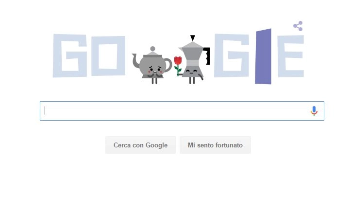 Il doodle di Google su San Valentino