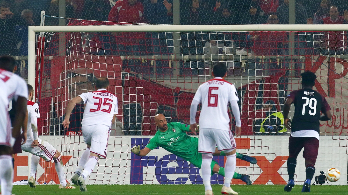 Olympiacos-Milan, il gol del 3-1 (LaPresse)
