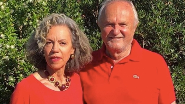 La parlamentare Monica Cirinnà, 58 anni, con il marito Esterino Montino, 73 anni