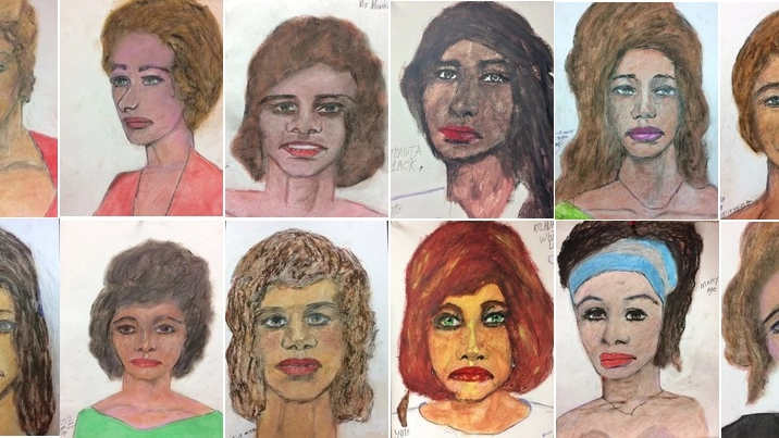 Alcuni dei volti delle vittime disegnati dal serial killer reo confesso Samuel Little 