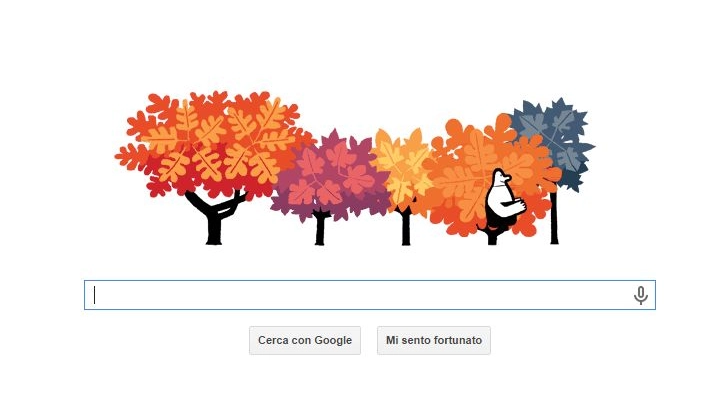 Il doodle di Google dedicato all'equinozio d'autunno