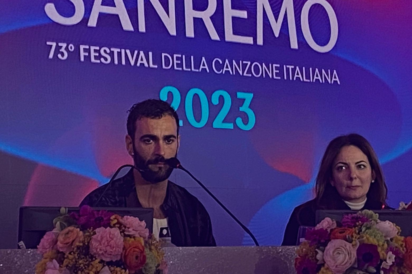 Marco Mengoni in sala stampa a Sanremo 2023