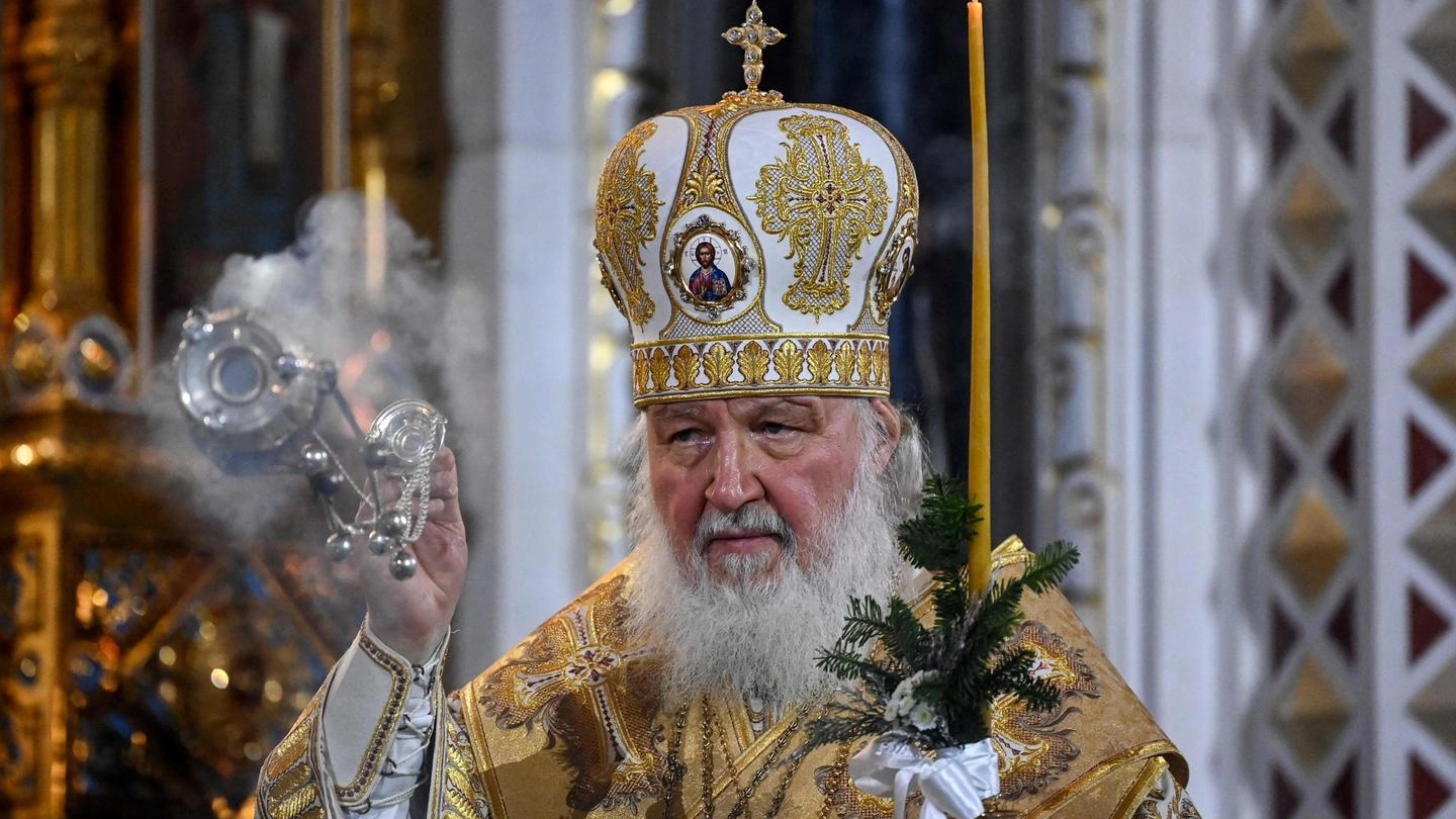 Il patriarca russo Kirill (Ansa)