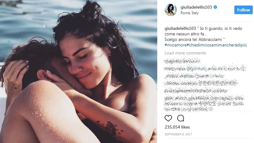 Giulia de Lellis e Andrea Damante (foto Instagram)