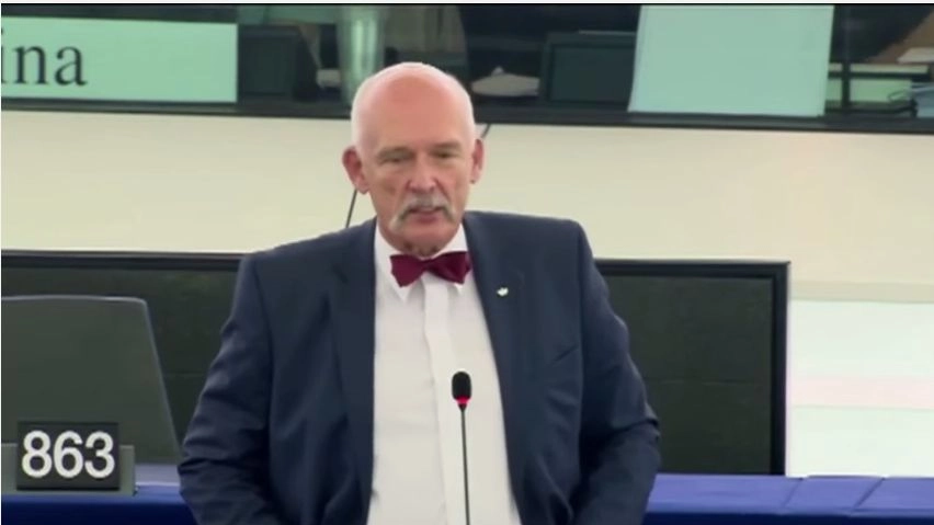 Janusz Korwin-Mikke al Parlamento Europeo 