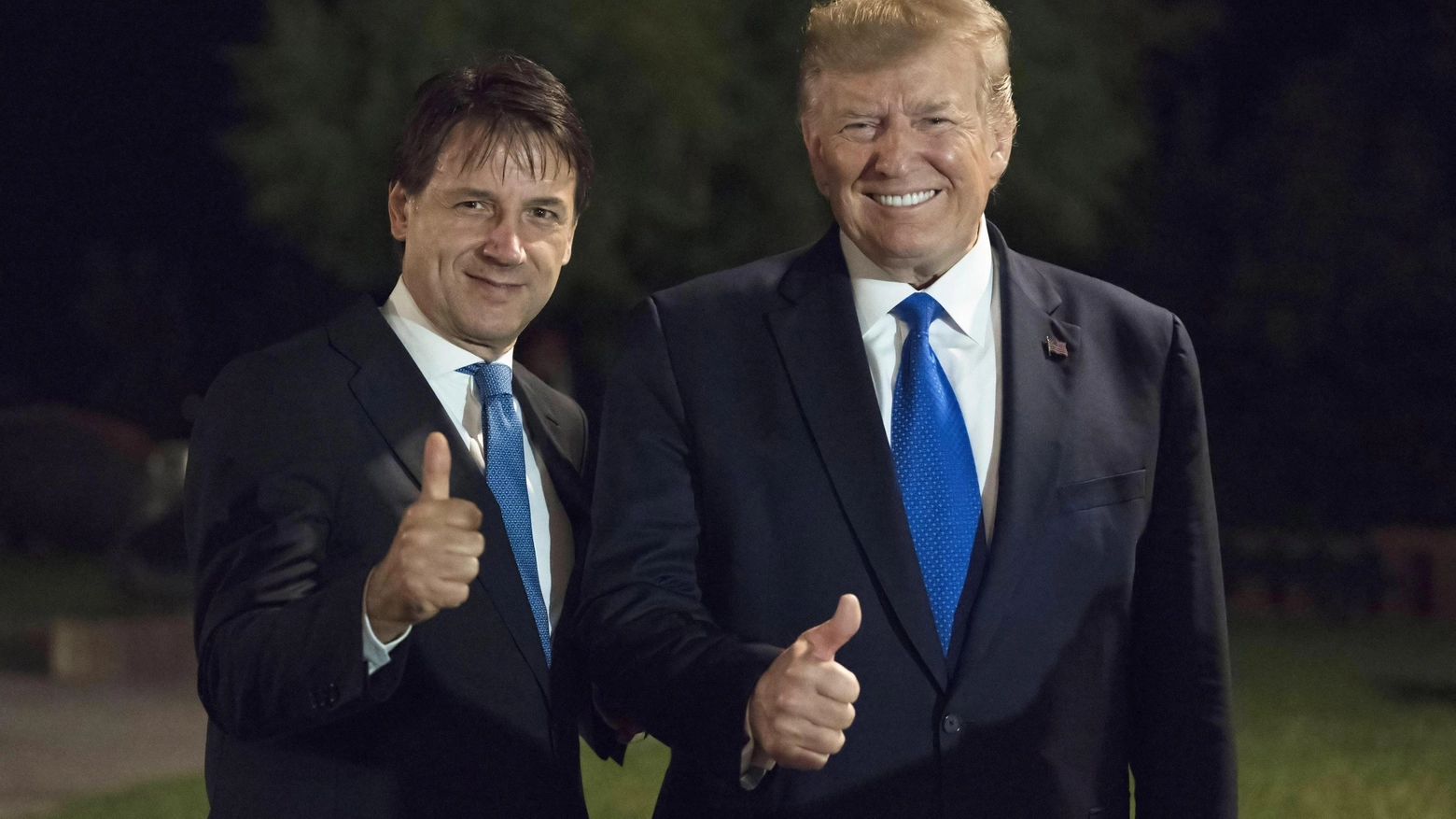 Il premier Conte con Donald Trump al G7