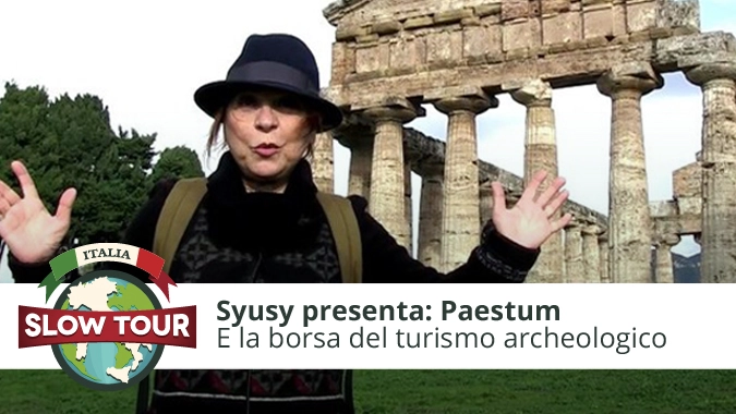 Syusy a Paestum per la Borsa del Turismo Archeologico