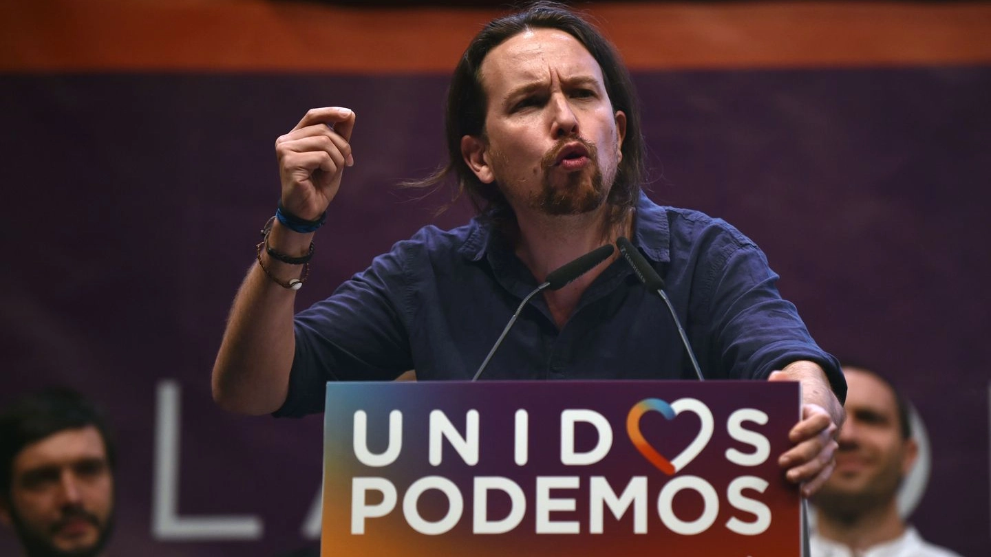 Pablo Iglesias, leader di Podemos (Afp)