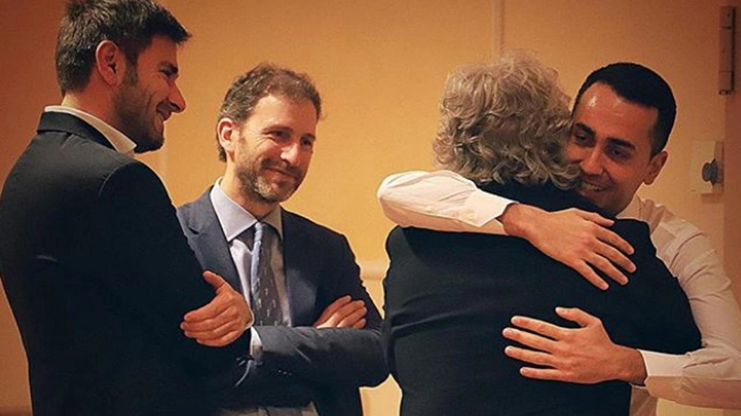 Grillo, Di Maio, Di Battista e Casaleggio junior dopo le elezioni 2018