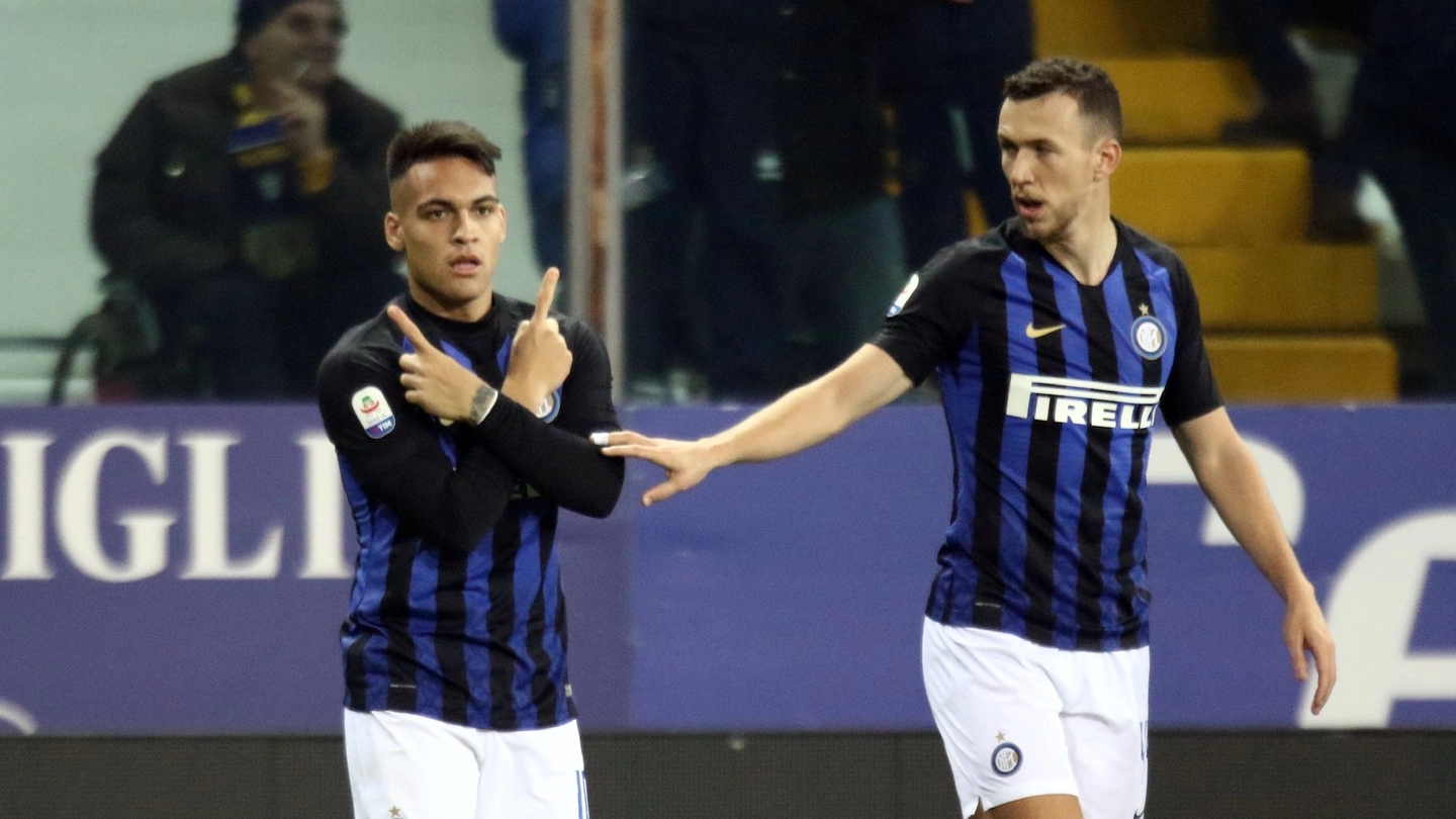 Inter, l'esultanza di Lautaro Martinez (Lapresse)