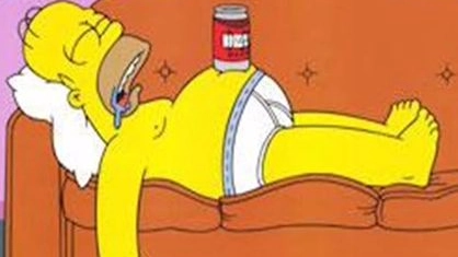 Homer Simpson e la sua Duff (da youtube)