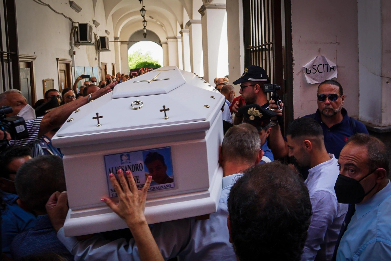 I funerali a Gragnano del 13enne Alessandro Cascone 