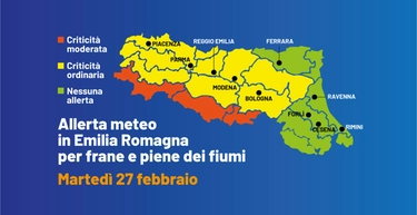 Pioggia e neve in Emilia Romagna il 27 febbraio: le zone con l’allerta arancione