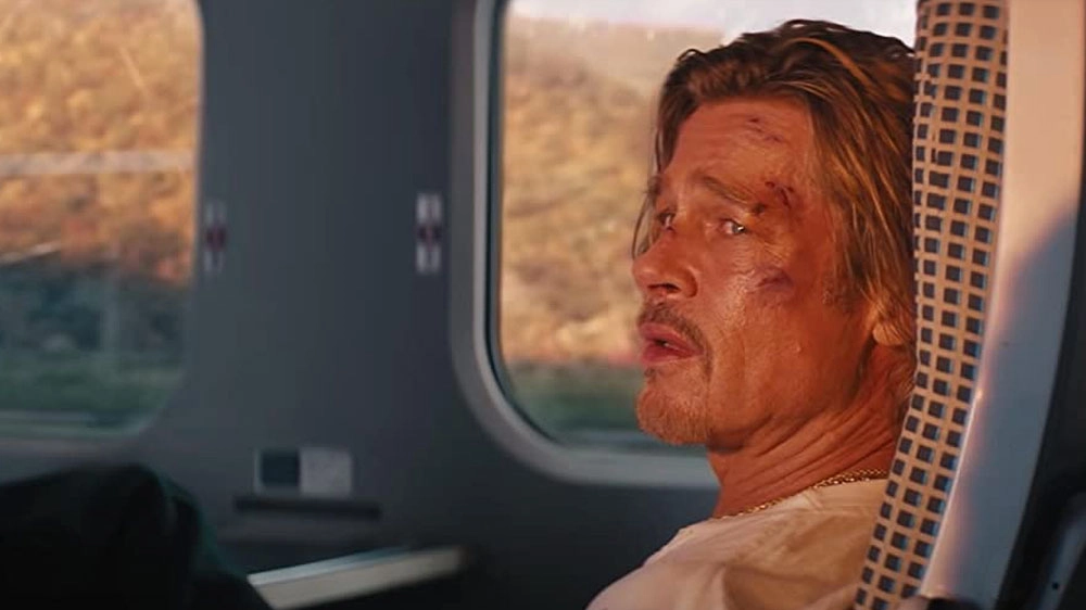 Brad Pitt in una scena di 'Bullet Train'