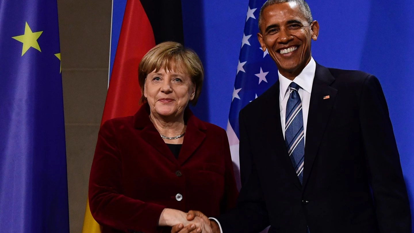 Angela Merkel e Barack Obama (Afp)