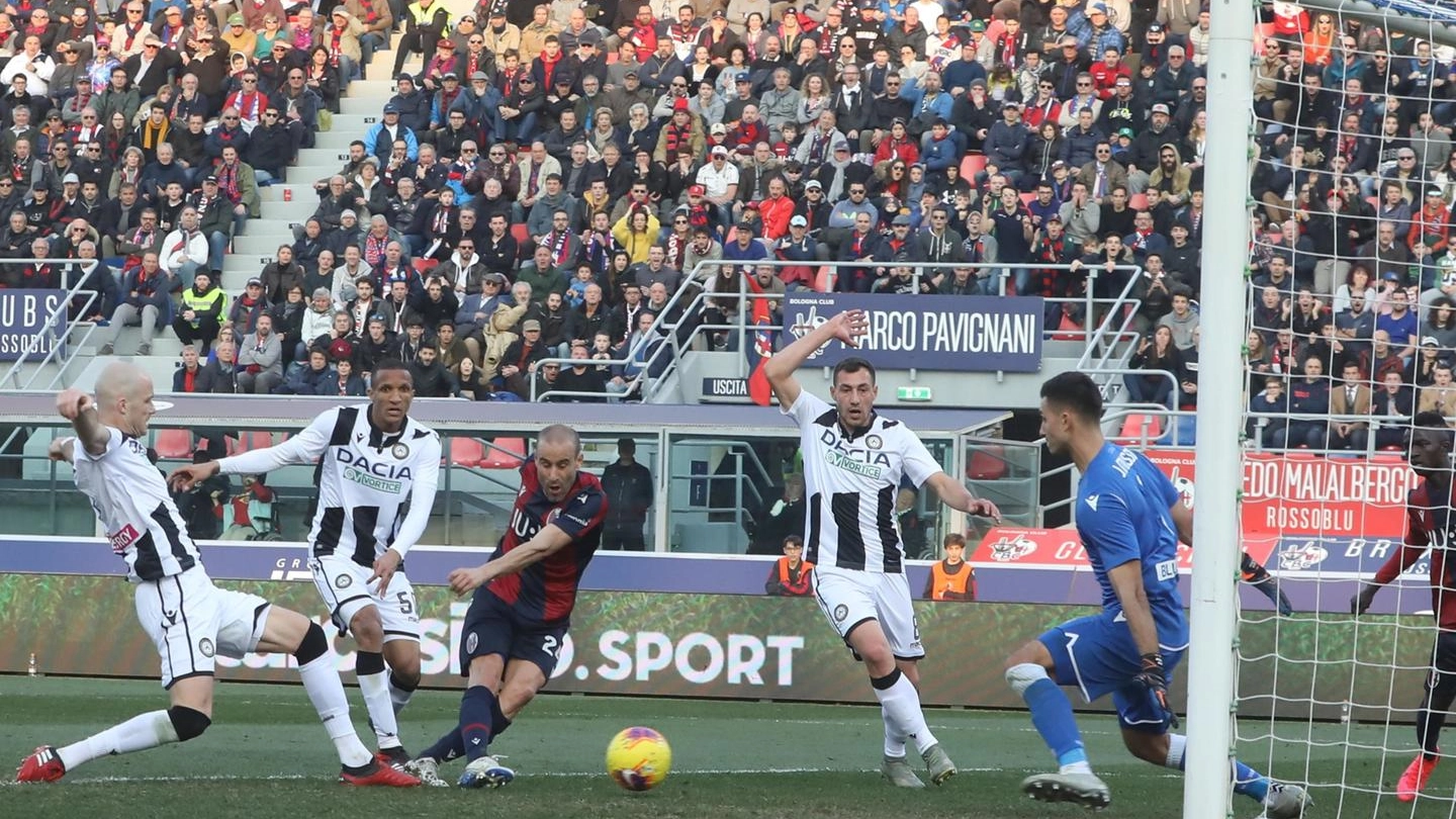 Il gol di Palacio all'Udinese (Ansa)