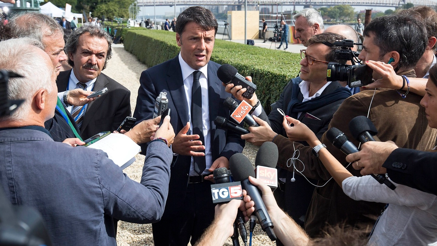 Matteo Renzi all'apertura della 70esima assemblea generale dell'Onu (Lapresse)