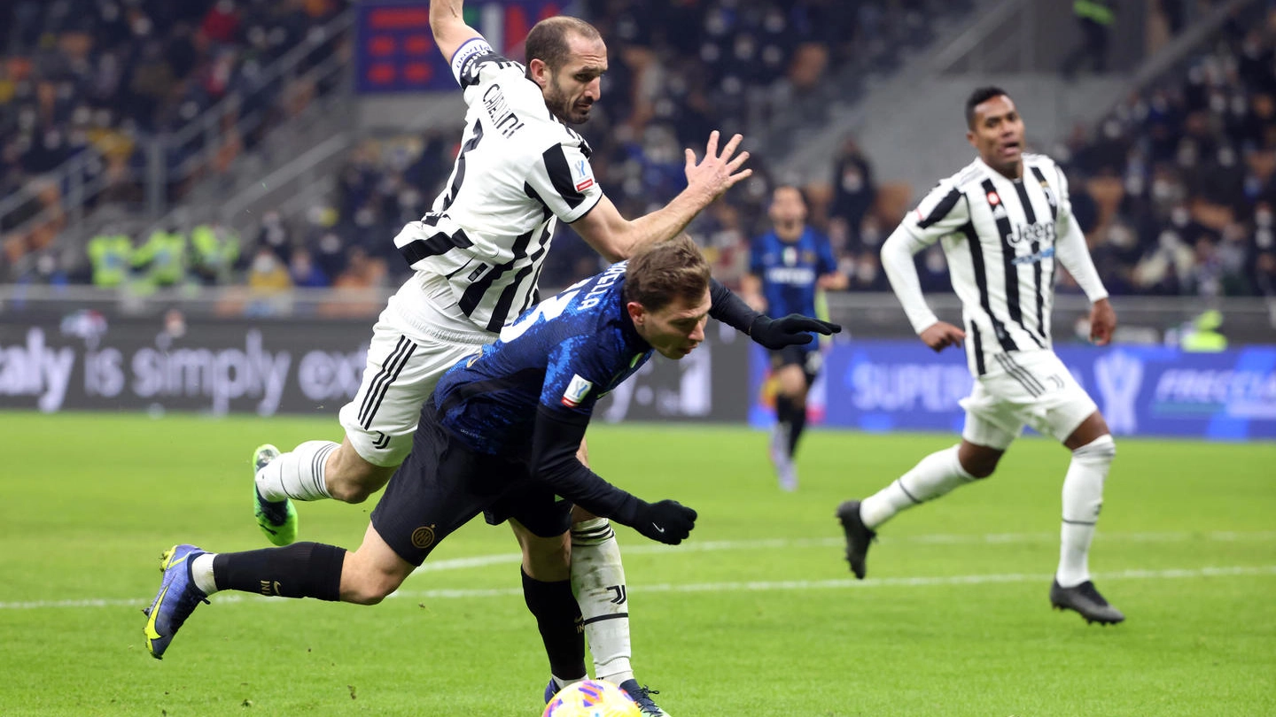 Inter-Juventus, Giorgio Chiellini in azione
