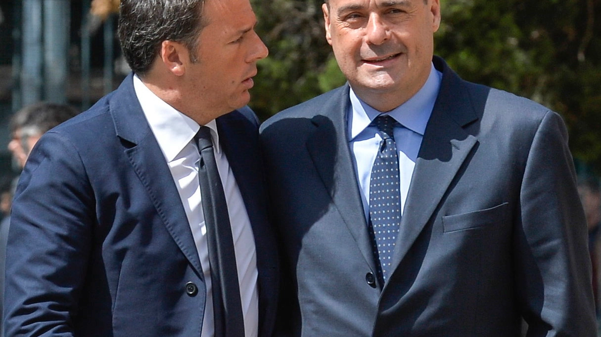 Matteo Renzi e Nicola Zingaretti (ImagoEconomica)