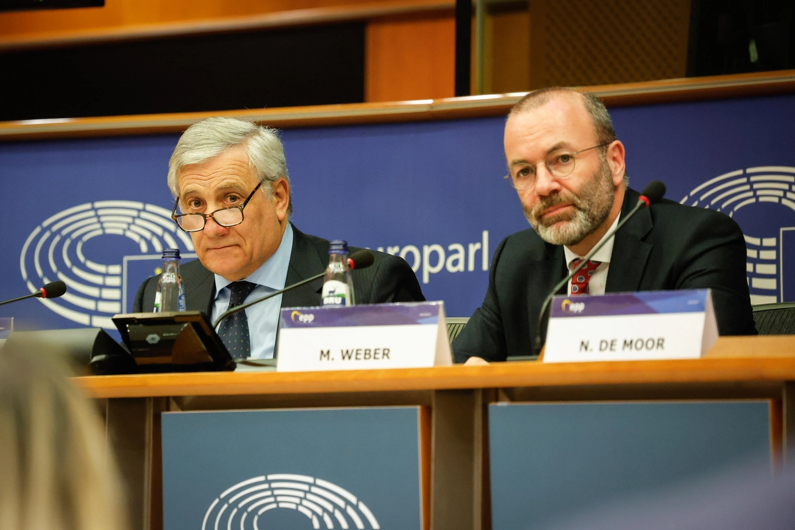 Il vicepremier Antonio Tajani e il presidente del Ppe in Europa, Manfred Weber