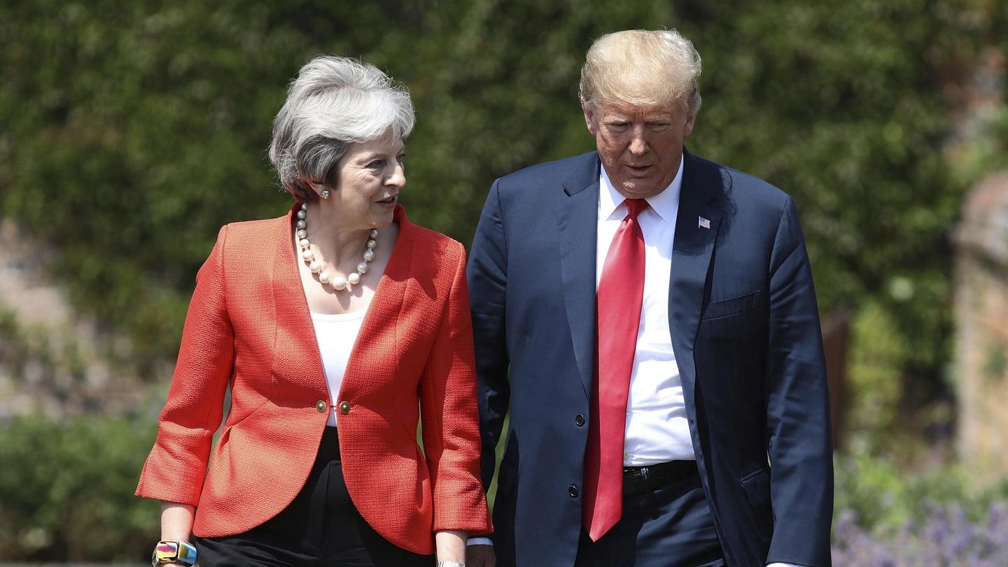 Theresa May e Donald Trump (Ansa)