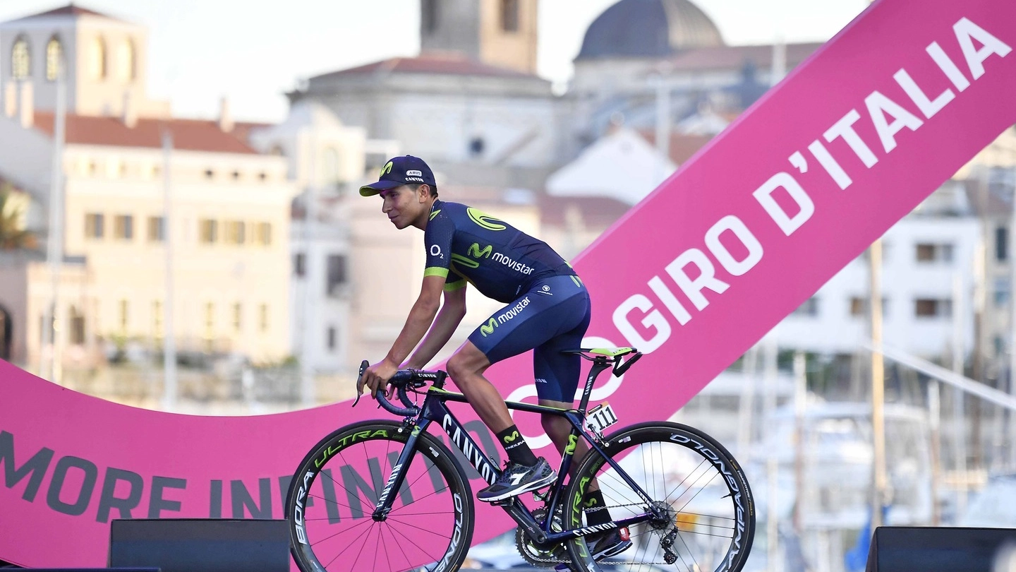 Nairo Quintana alla vigilia della partenza del Giro (Lapresse)