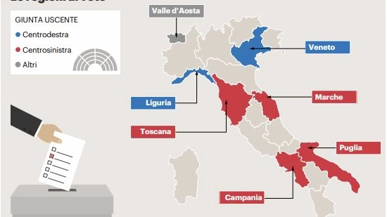 La mappa delle Regioni al voto