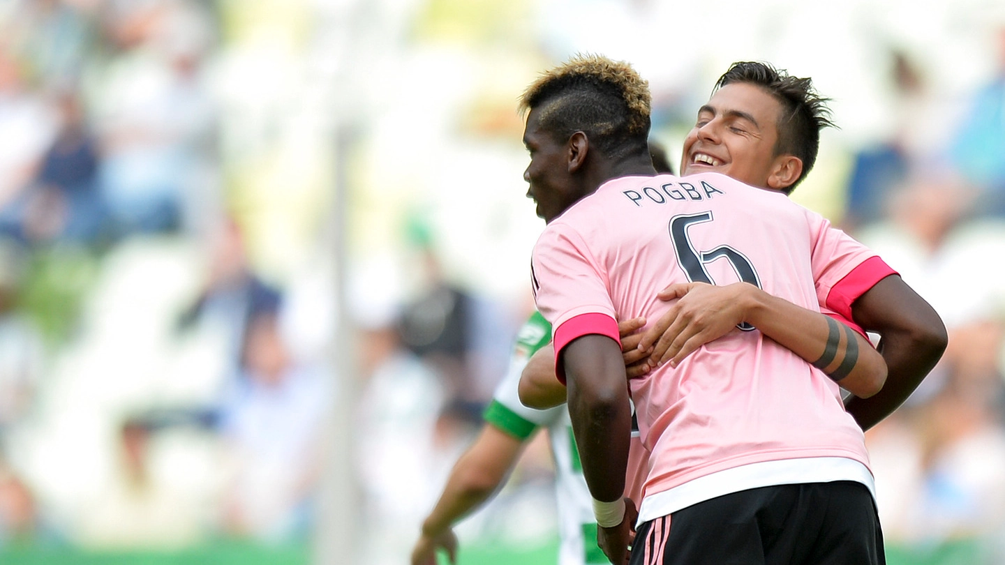 Juventus-Lechia, iPogba esulta per il gol (Lapresse)