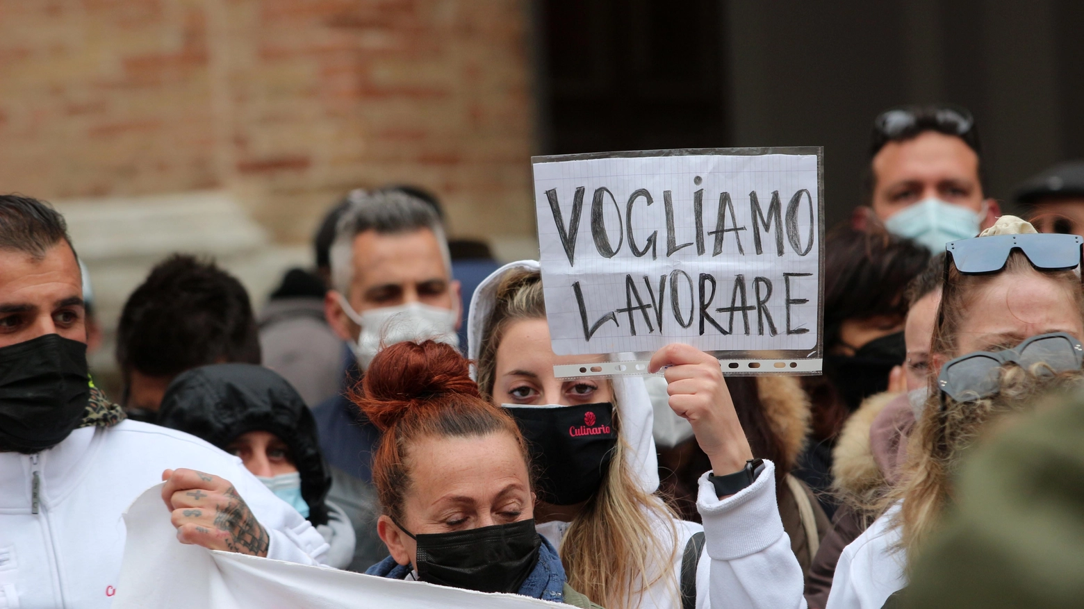 Una delle tante manifestazioni di lavoratori organizzate ieri in tutta Italia