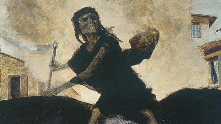 La peste, opera di Arnold Bocklin (1898), conservata al Museo d’arte di Basilea