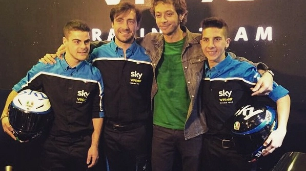 Valentino Rossi alla presentazione dello Sky Team VR46 (instagram)
